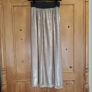 Free People Sequin Boho Maxi Skirt